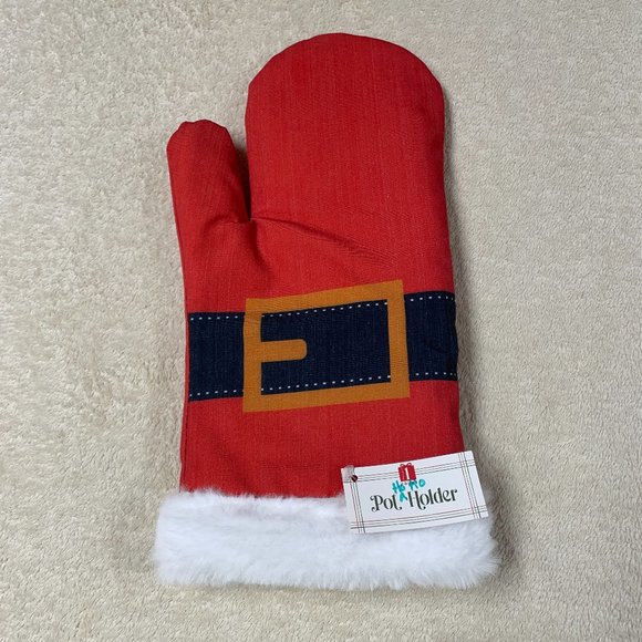 Funny Christmas Pot Holder Stocking and Glasses with Beard, Eyebrows - Picture 2 of 9